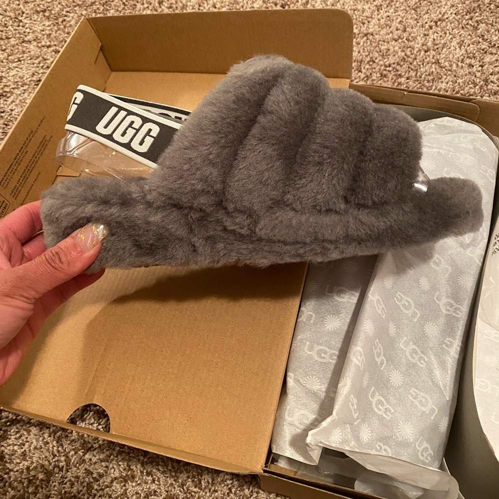 Ugg Fluff Yeah Sheepskin Slingback Slippers